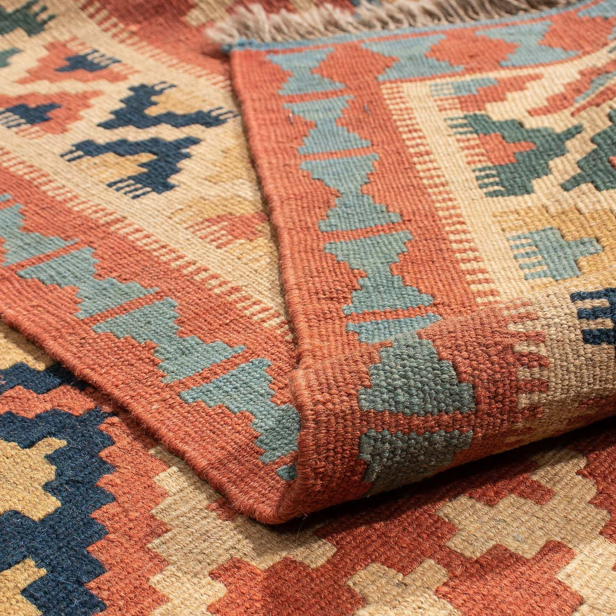 Kelim Carpet - orientalisk matta - 218 x 145 cm - brun