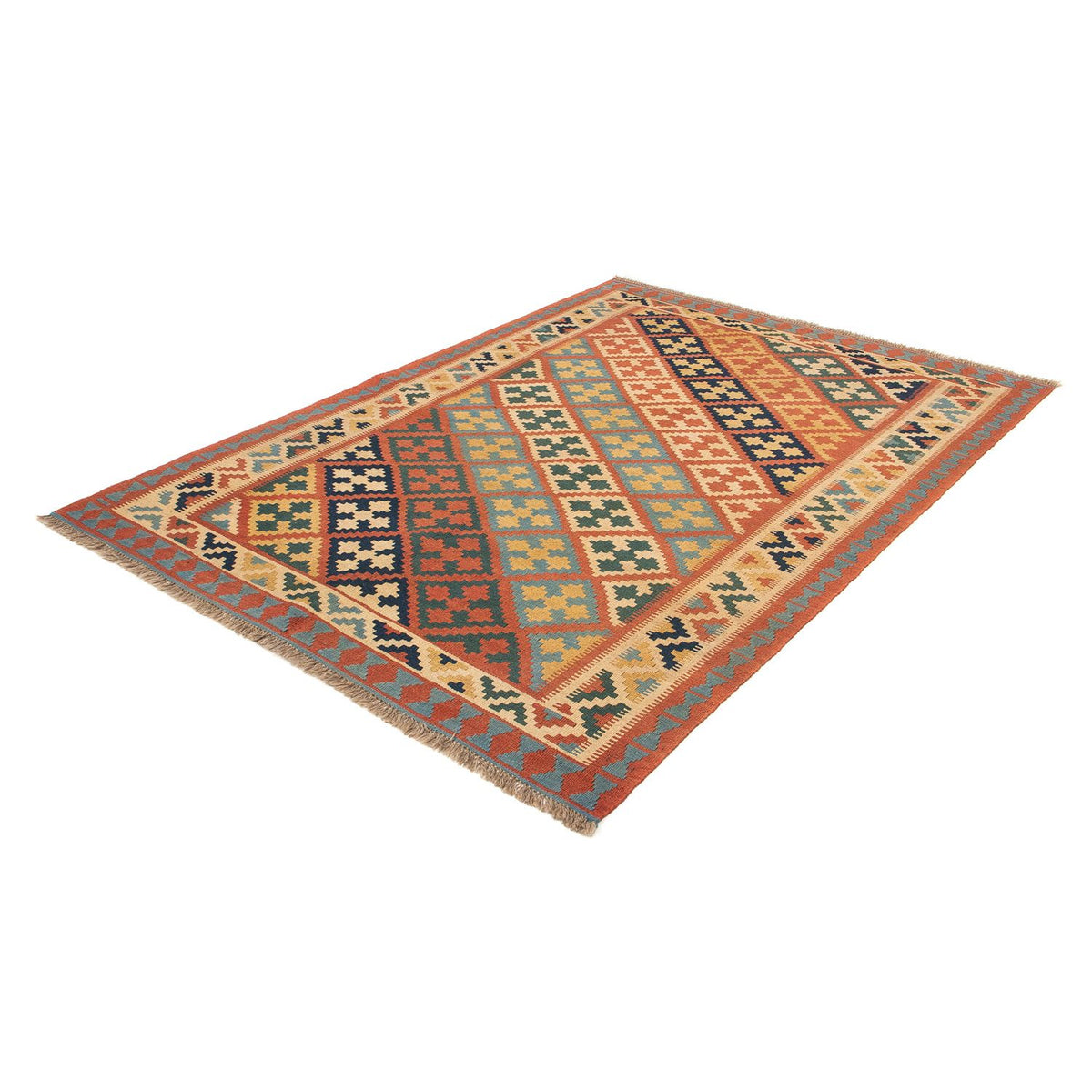 Kelim Carpet - orientalisk matta - 218 x 145 cm - brun