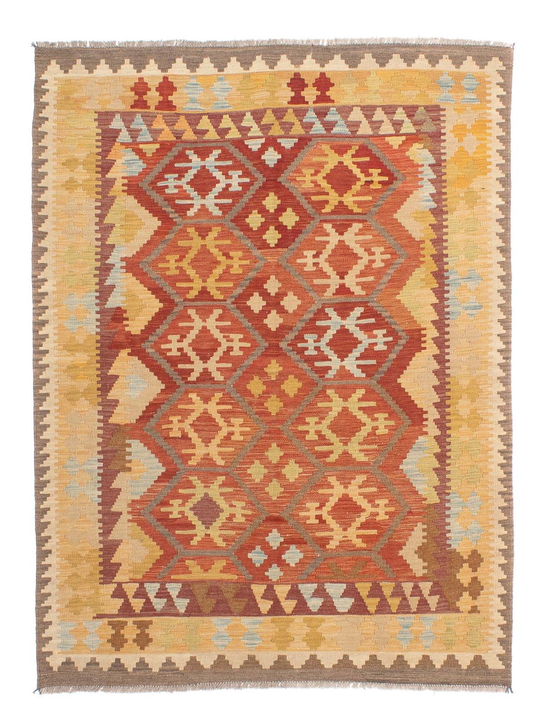 Kelim Carpet - orientalisk matta - 175 x 117 cm - blå