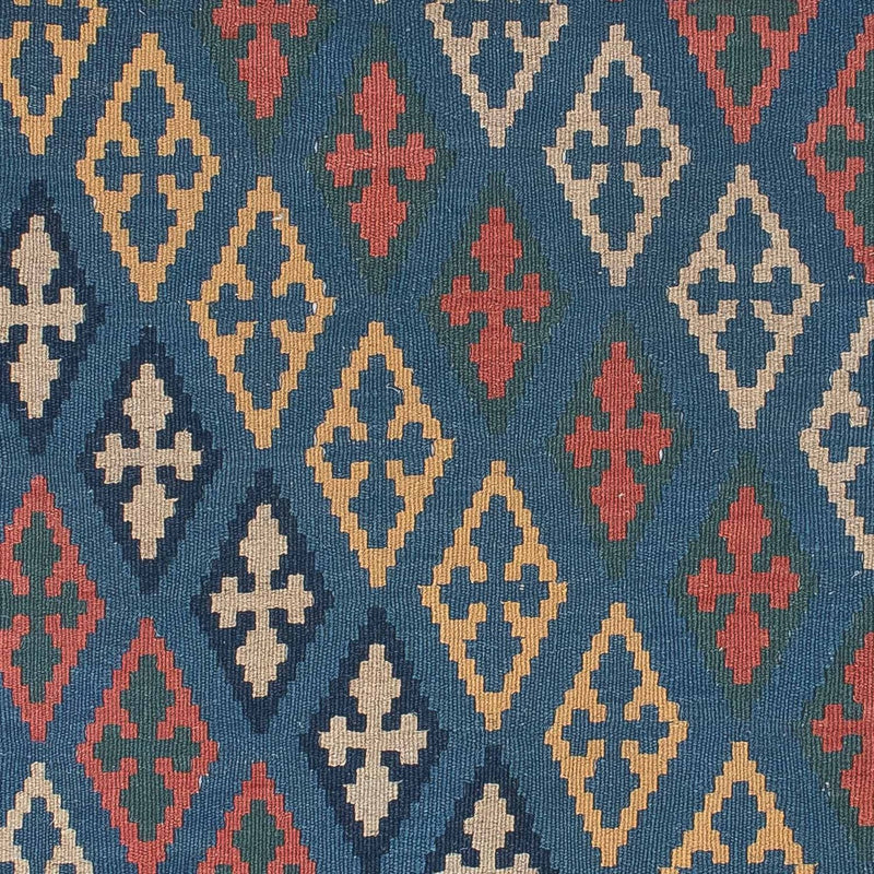 Kelim Carpet - orientalisk matta - 189 x 119 cm - blå