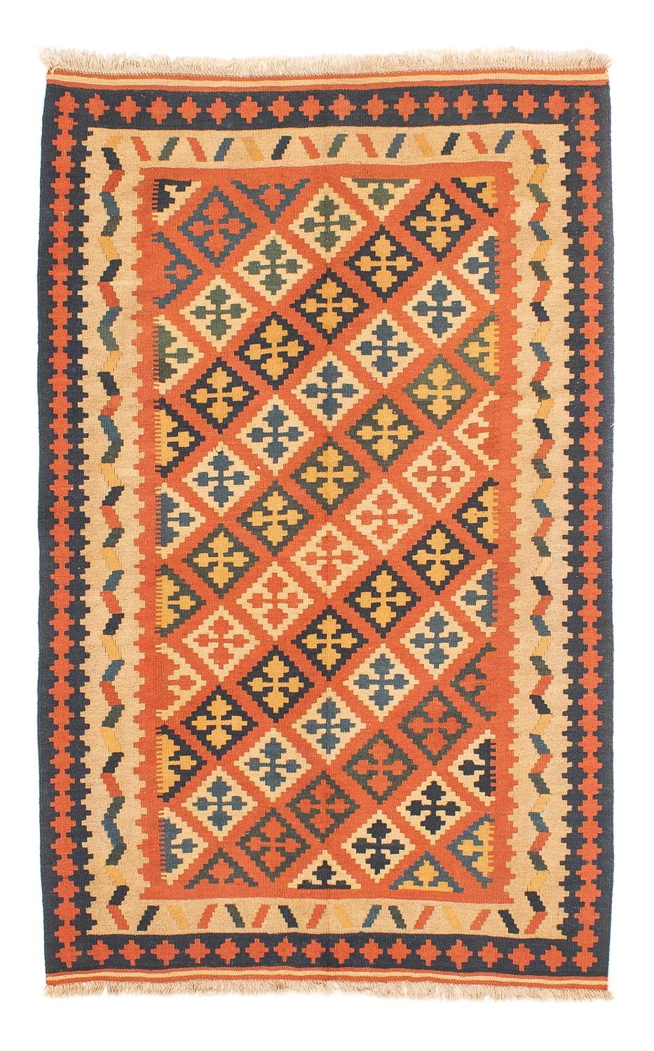 Kelim Carpet - orientalisk matta - 195 x 124 cm - orange