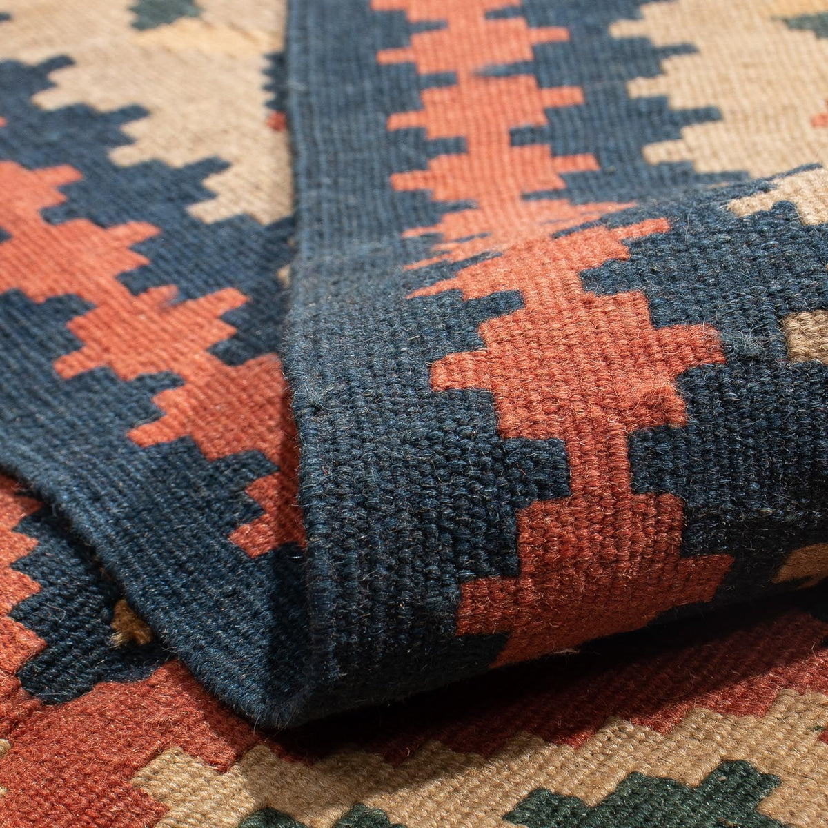 Kelim Carpet - orientalisk matta - 195 x 124 cm - orange