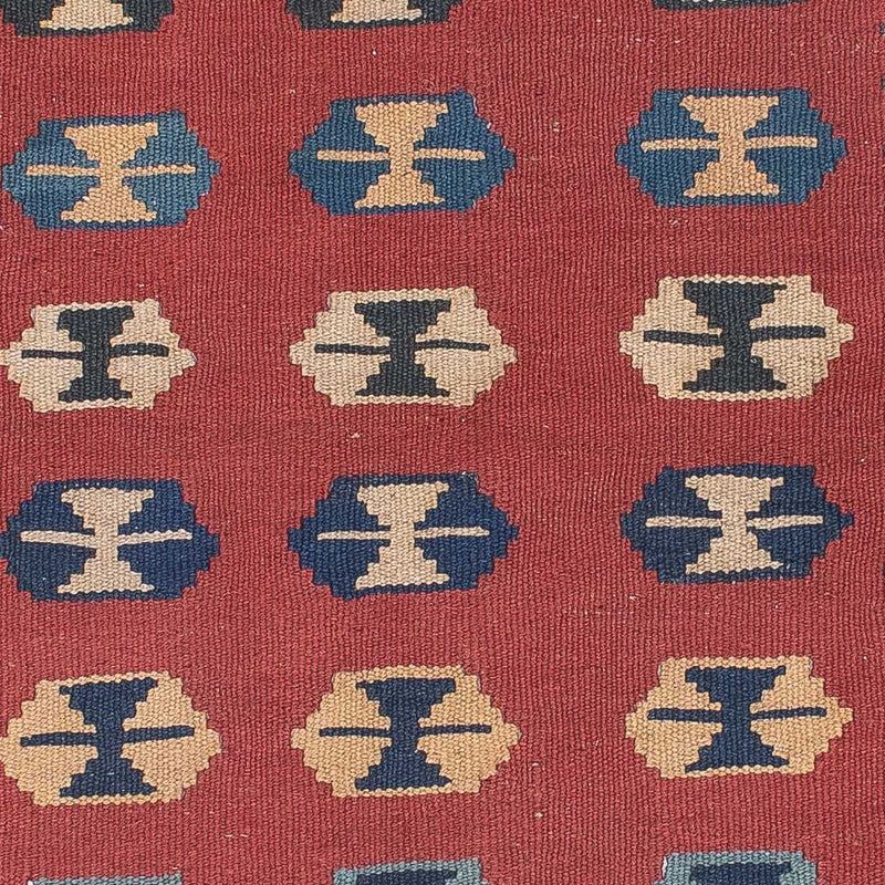 Kelim Carpet - orientalisk matta - 163 x 112 cm - mörkröd