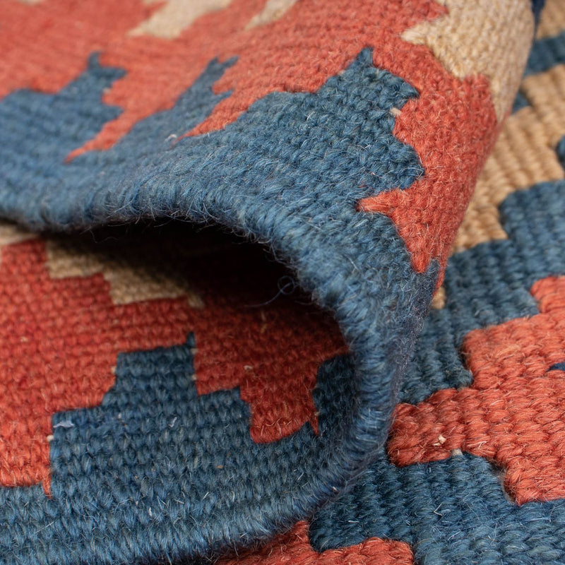 Kelim Carpet - orientalisk matta - 175 x 116 cm - blå