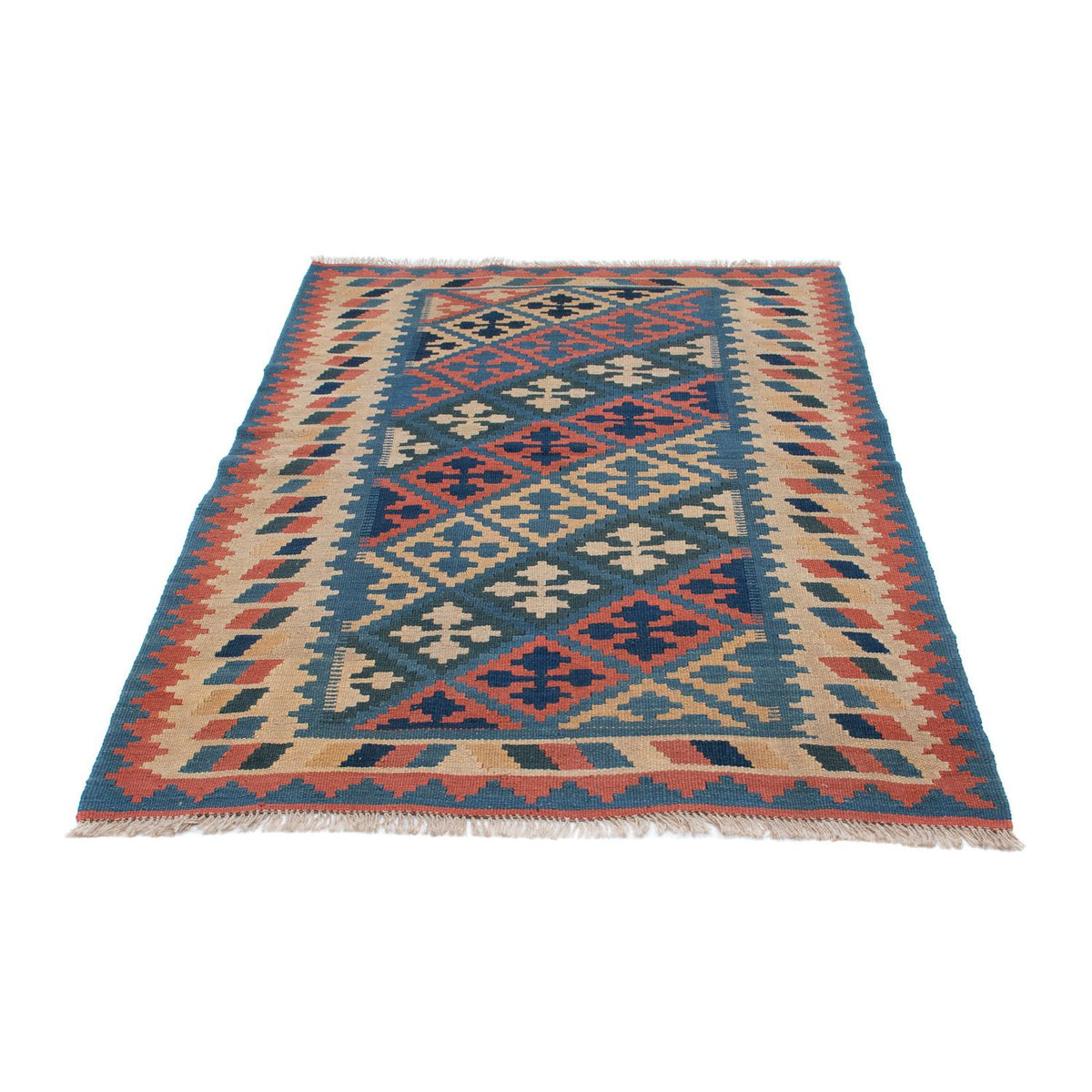 Kelim Carpet - orientalisk matta - 175 x 116 cm - blå