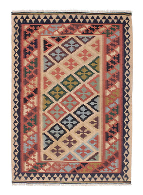 Kelim Carpet - orientalisk matta - 158 x 110 cm - flerfärgad