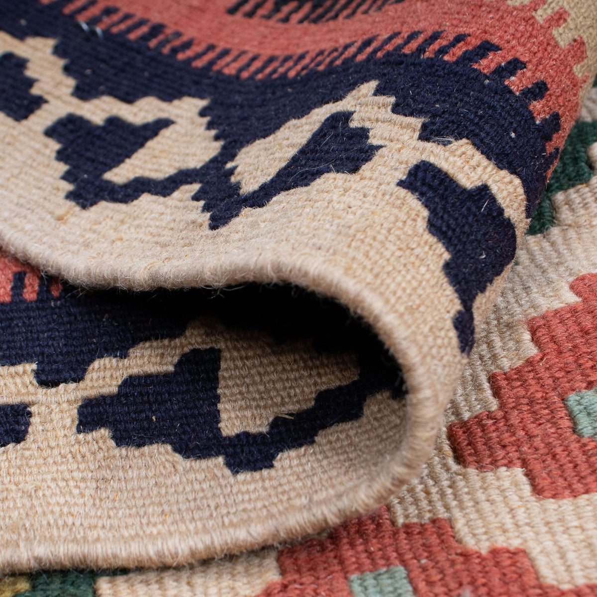 Kelim Carpet - orientalisk matta - 158 x 110 cm - flerfärgad