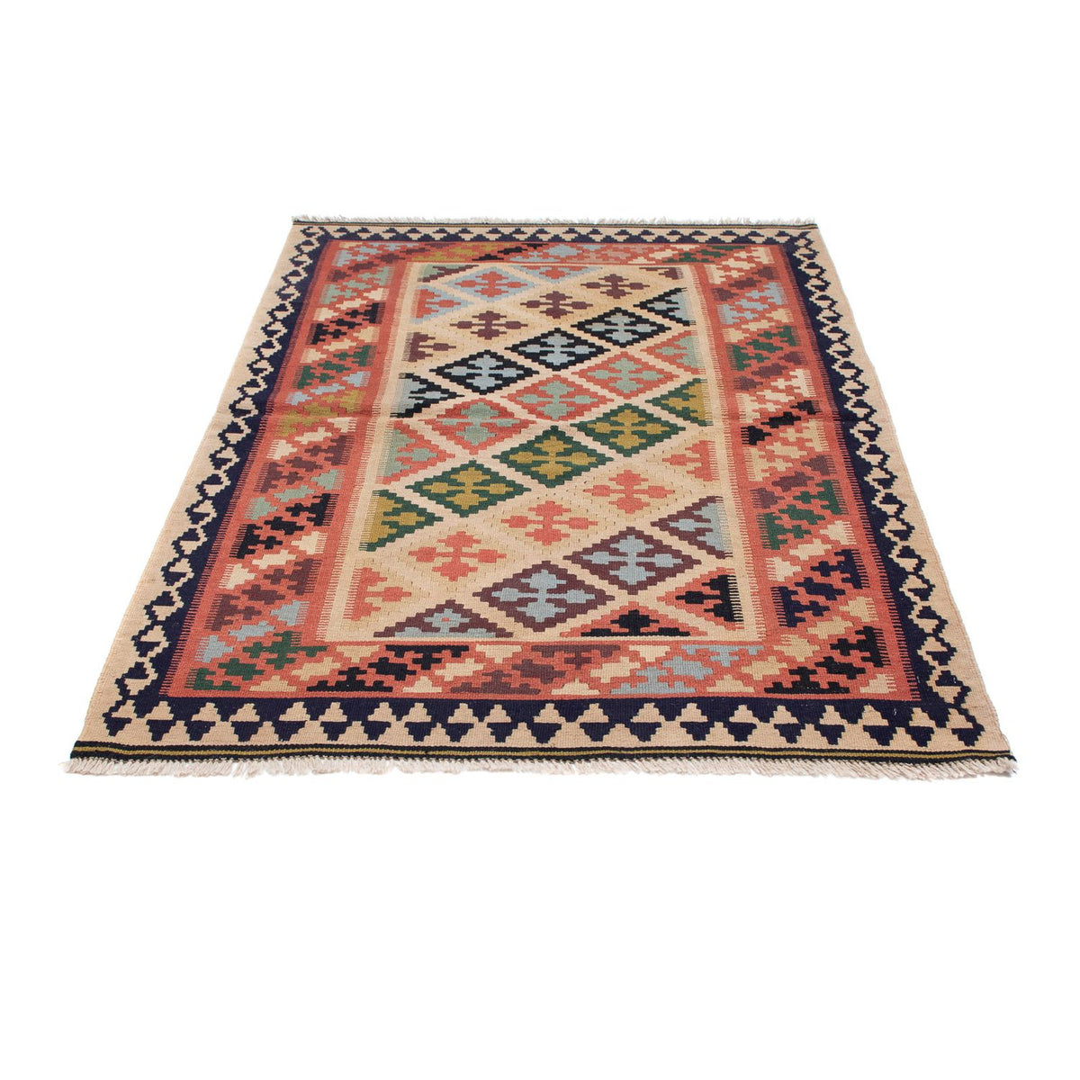 Kelim Carpet - orientalisk matta - 158 x 110 cm - flerfärgad