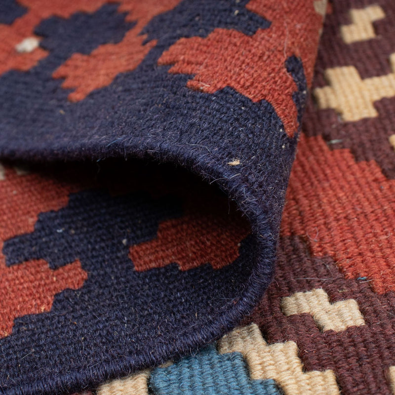 Kelim Carpet - orientalisk matta - 170 x 114 cm - mörkröd