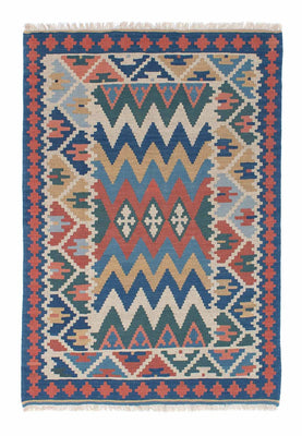 Kelim Carpet - orientalisk matta - 168 x 116 cm - flerfärgad