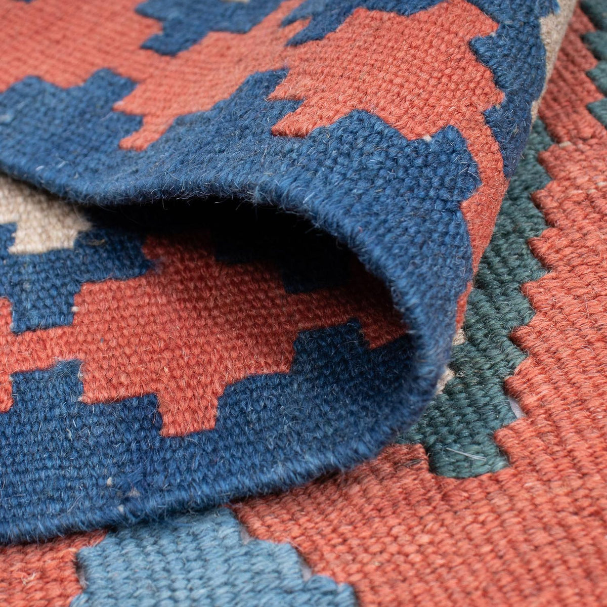 Kelim Carpet - orientalisk matta - 168 x 116 cm - flerfärgad