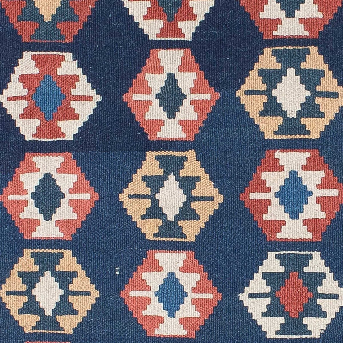 Runner Kelim Carpet - orientalisk matta - 186 x 104 cm - blå