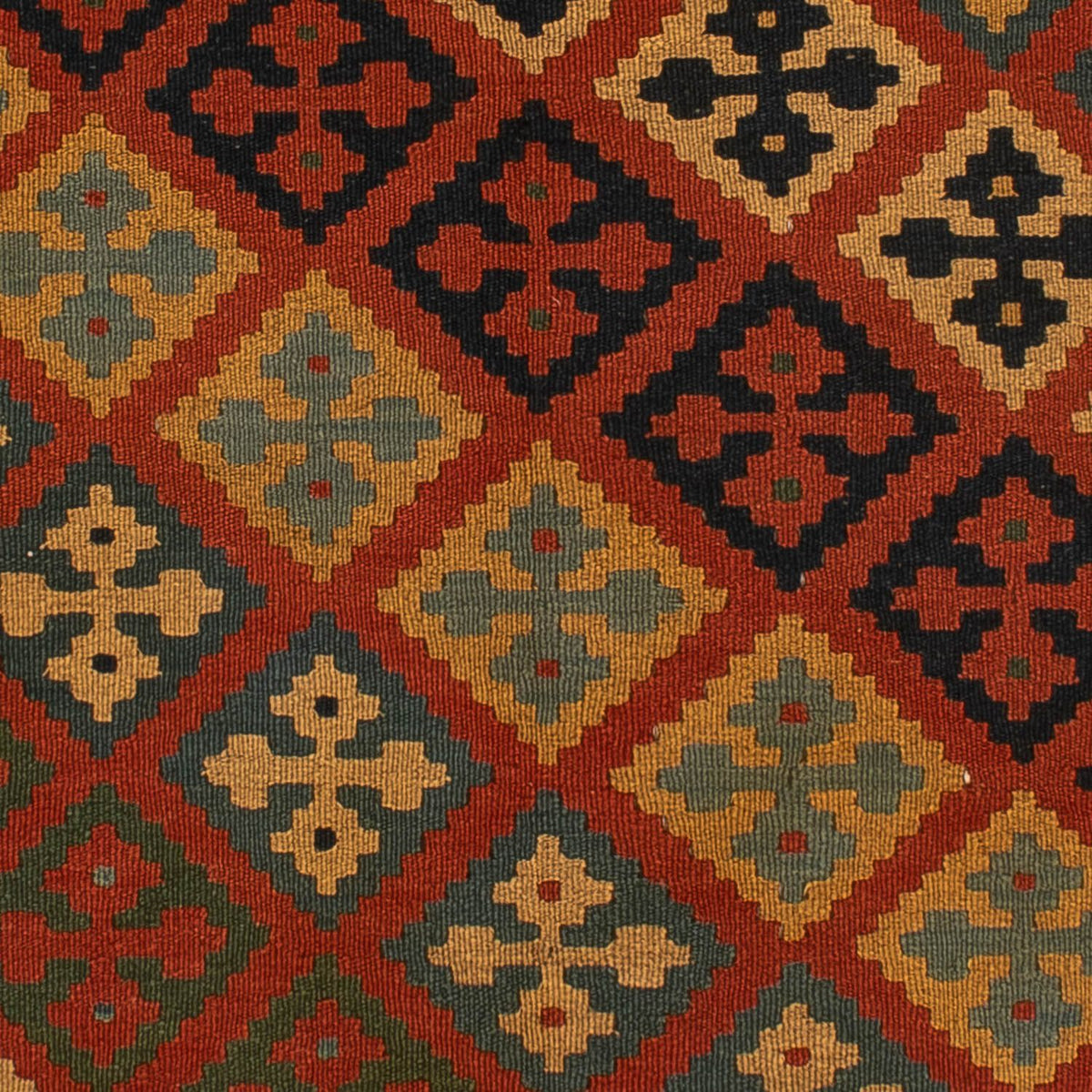 Kelim Carpet - orientalisk matta - 213 x 148 cm - mörkröd