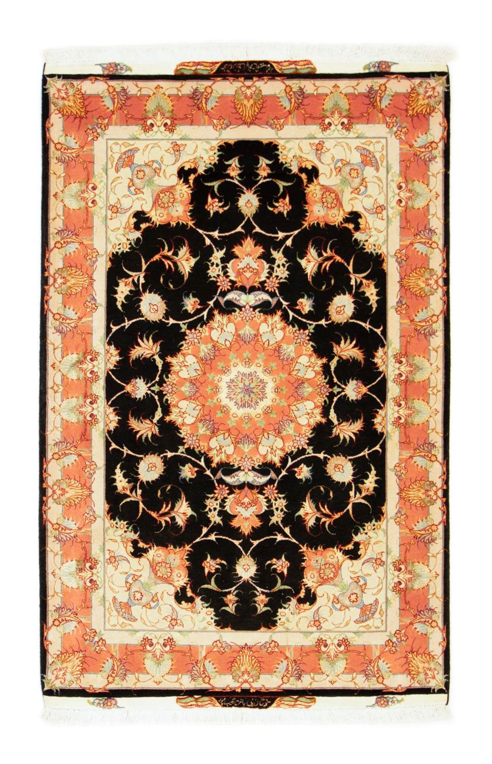 Persisk matta - Tabriz - Royal - 163 x 104 cm - svart