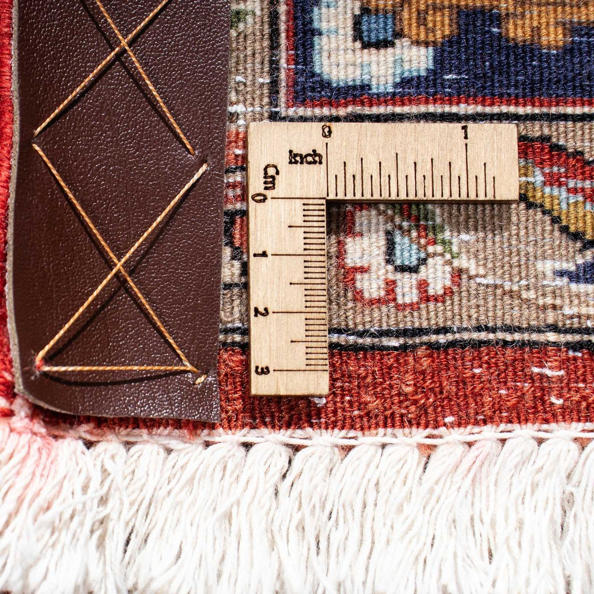 Persisk matta - Ghom - 204 x 138 cm - mörkröd