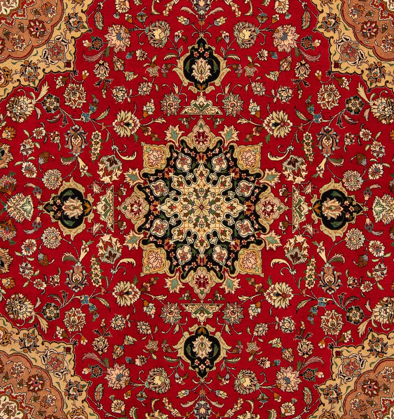 Persisk matta - Tabriz - Royal kvadrat  - 208 x 200 cm - röd