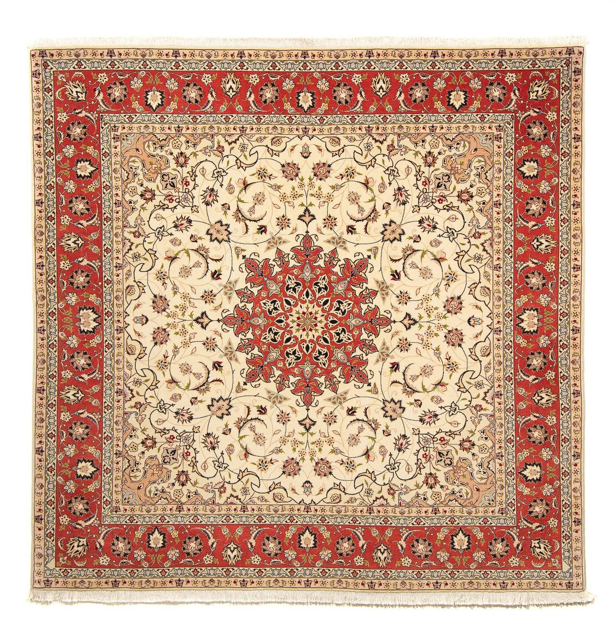 Persisk matta - Tabriz - Royal kvadrat  - 209 x 208 cm - beige