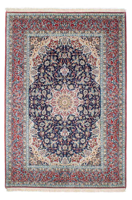 Persisk matta - Isfahan - Premium - 220 x 152 cm - mörkblå