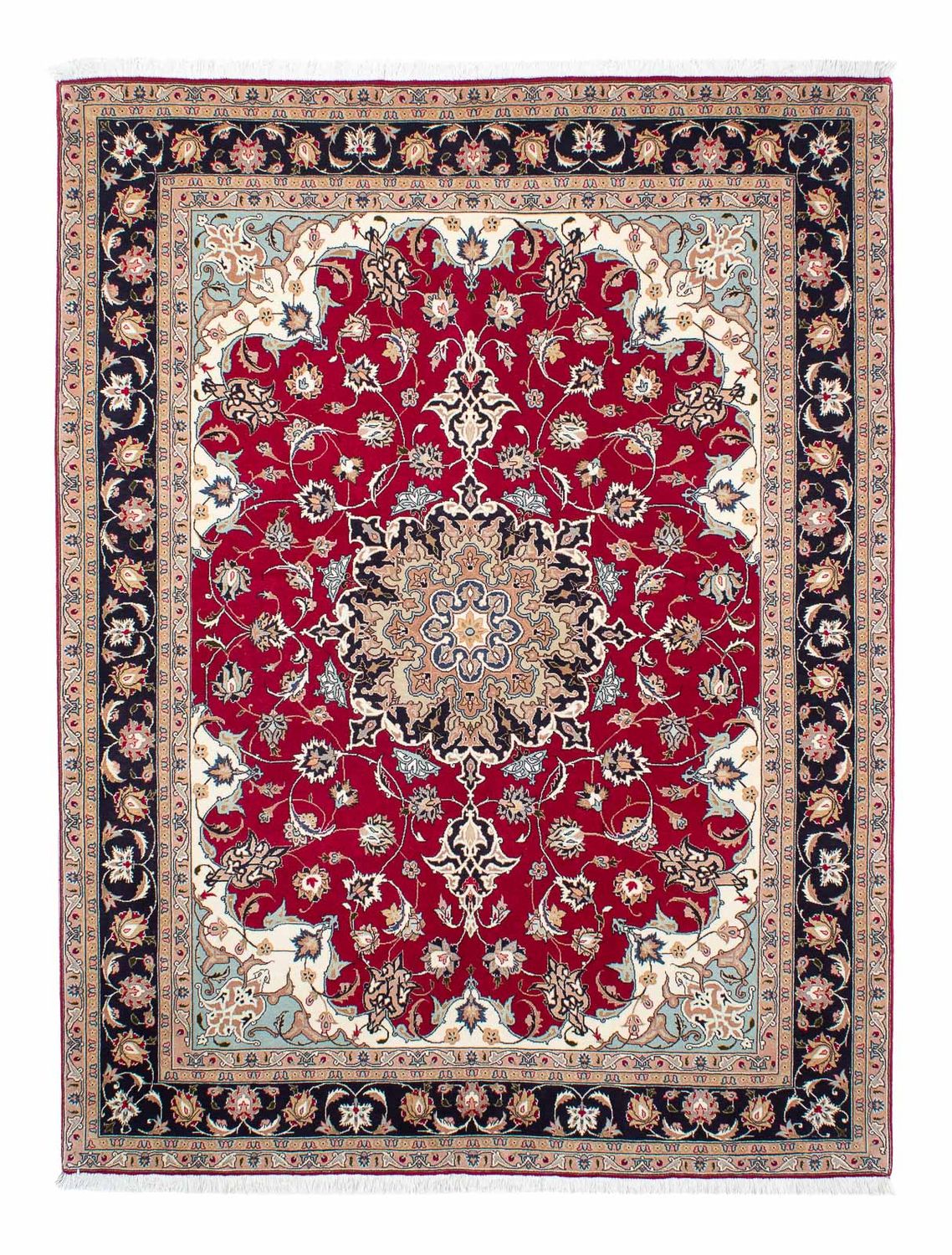 Persisk matta - Tabriz - Royal - 207 x 154 cm - röd