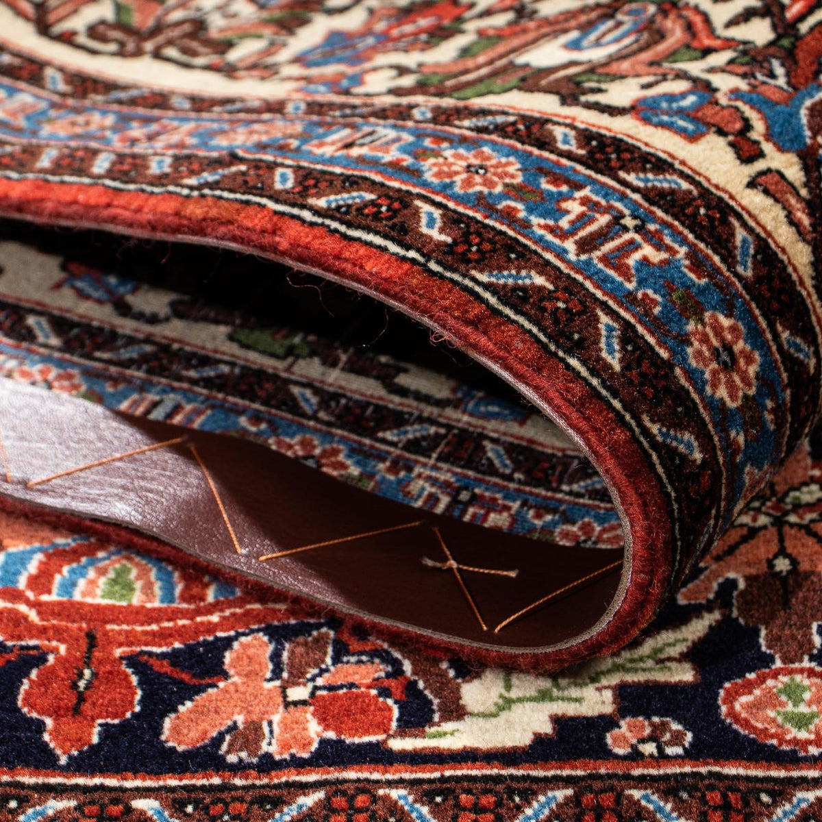 Persisk matta - Ghom - 186 x 141 cm - mörkblå