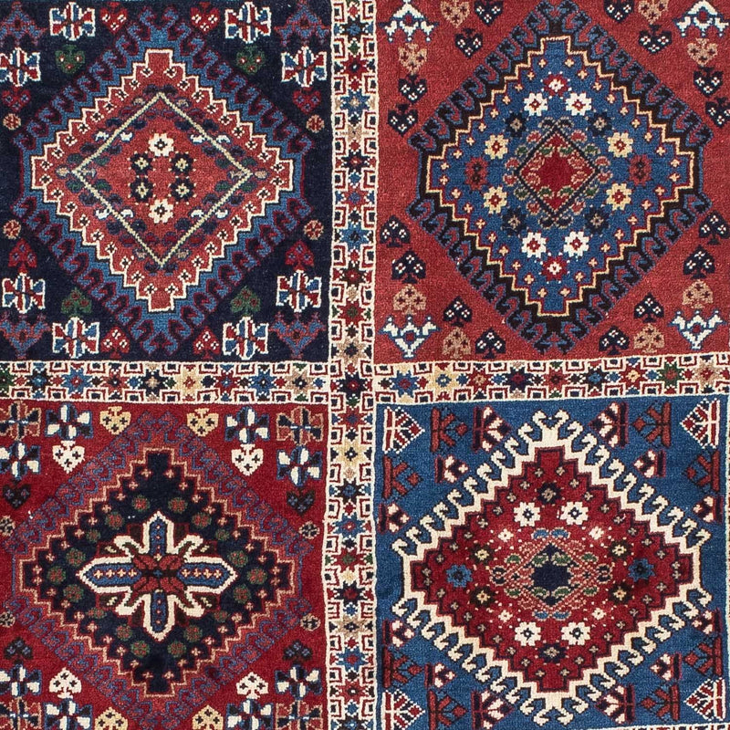 Persisk matta - Nomadic - 140 x 100 cm - mörkröd