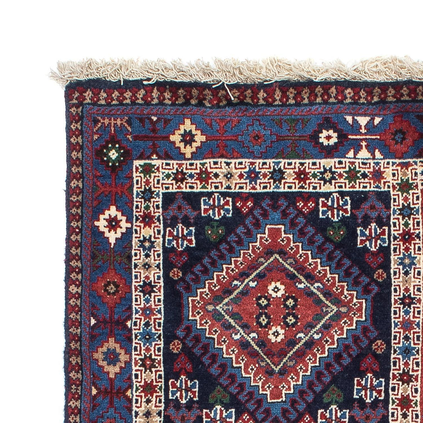 Persisk matta - Nomadic - 140 x 100 cm - mörkröd