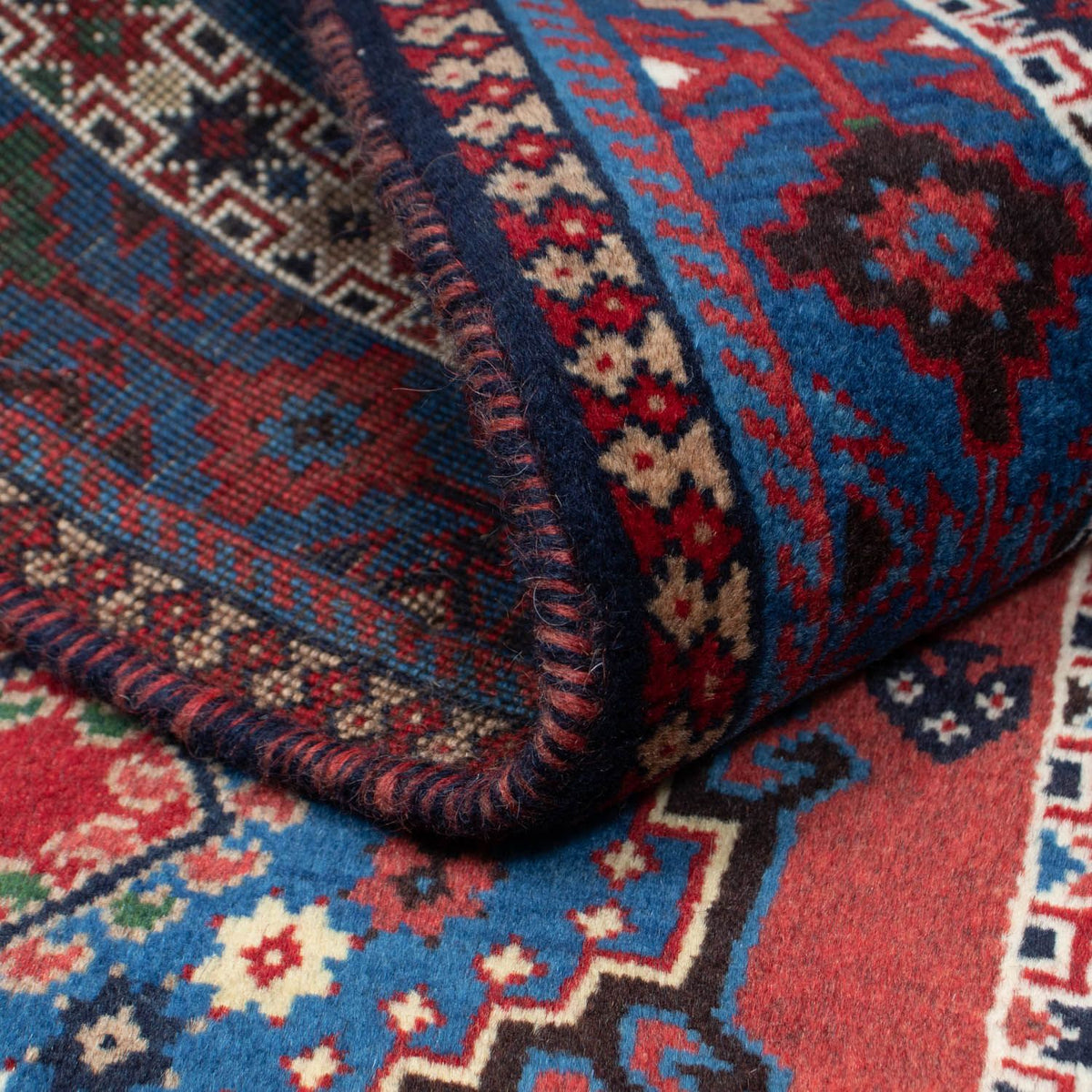 Persisk matta - Nomadic - 140 x 100 cm - mörkröd