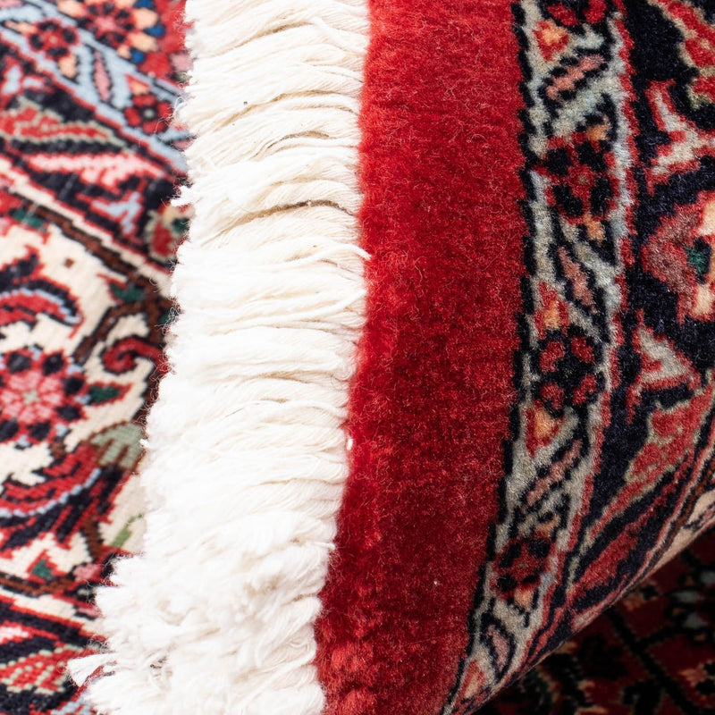 Persisk matta - Bijar runt  - 155 x 155 cm - mörkröd