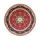 Persisk matta - Tabriz - Royal runt  - 250 x 250 cm - mörkröd