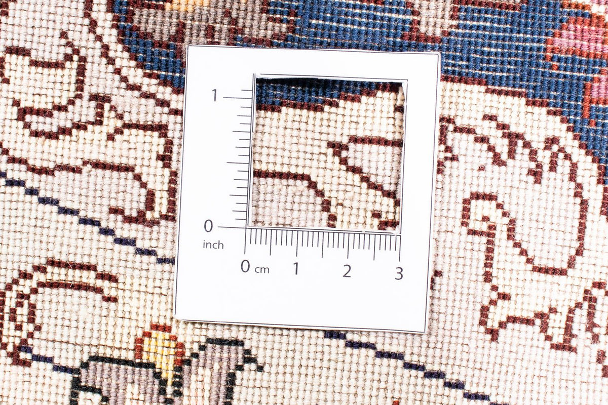 Persisk matta - Tabriz - Royal runt  - 250 x 250 cm - mörkröd