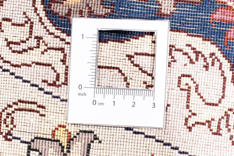 Persisk matta - Tabriz - Royal runt  - 250 x 250 cm - mörkröd