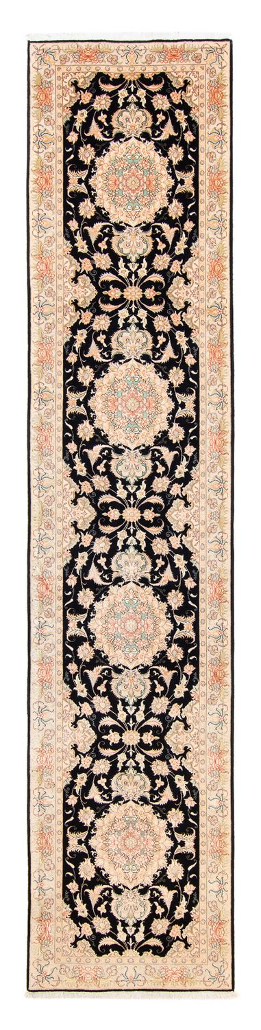 Runner Persisk matta - Tabriz - Royal - 419 x 87 cm - mörkblå