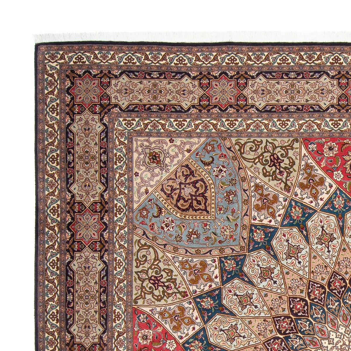Persisk matta - Tabriz - Royal kvadrat  - 253 x 251 cm - ljusbrun