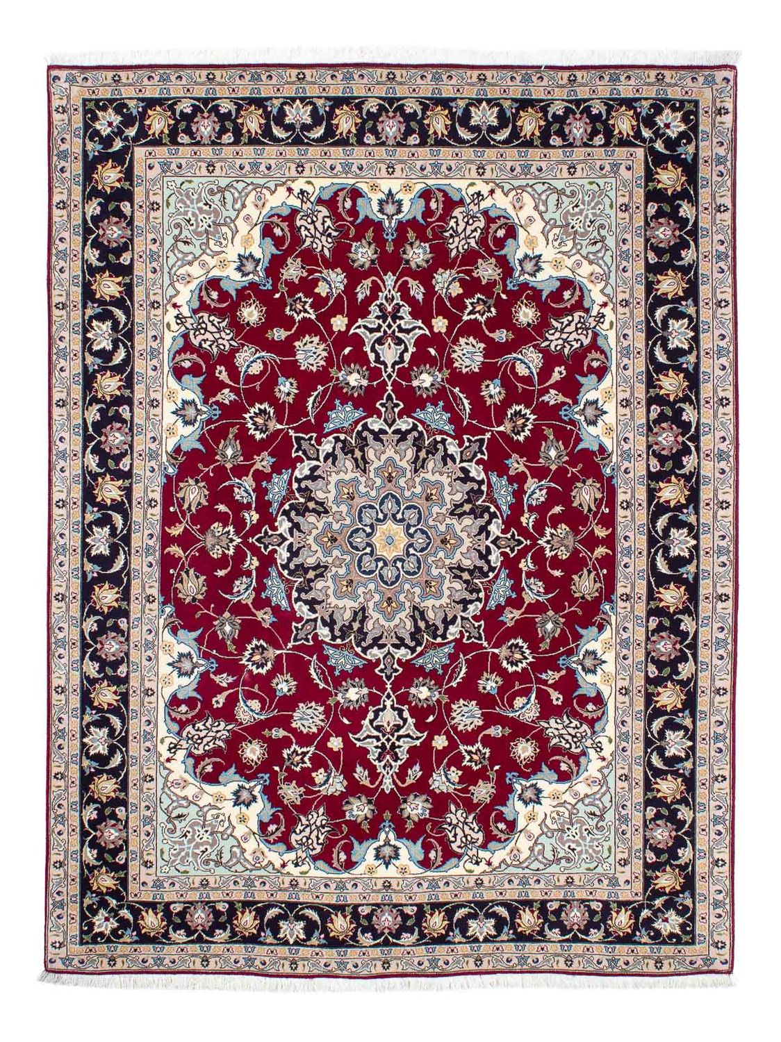 Persisk matta - Tabriz - Royal - 207 x 155 cm - mörkröd