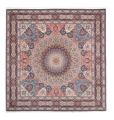 Persisk matta - Tabriz - Royal kvadrat  - 257 x 255 cm - ljusbrun