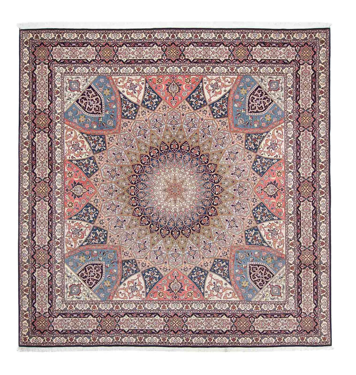 Persisk matta - Tabriz - Royal kvadrat  - 257 x 255 cm - ljusbrun