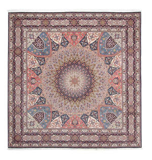 Persisk matta - Tabriz - Royal kvadrat  - 257 x 255 cm - ljusbrun
