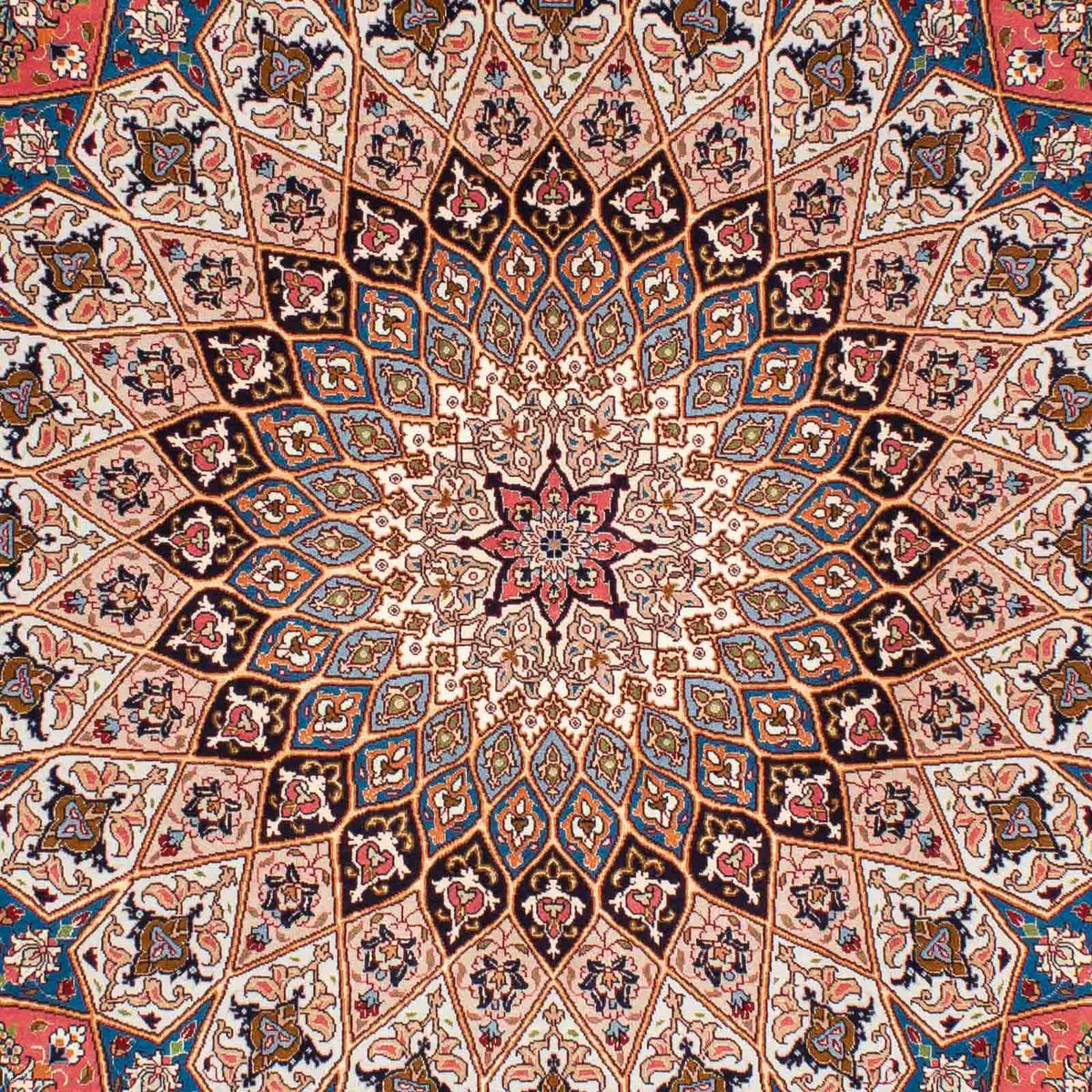 Persisk matta - Tabriz - Royal - 252 x 167 cm - ljusbrun