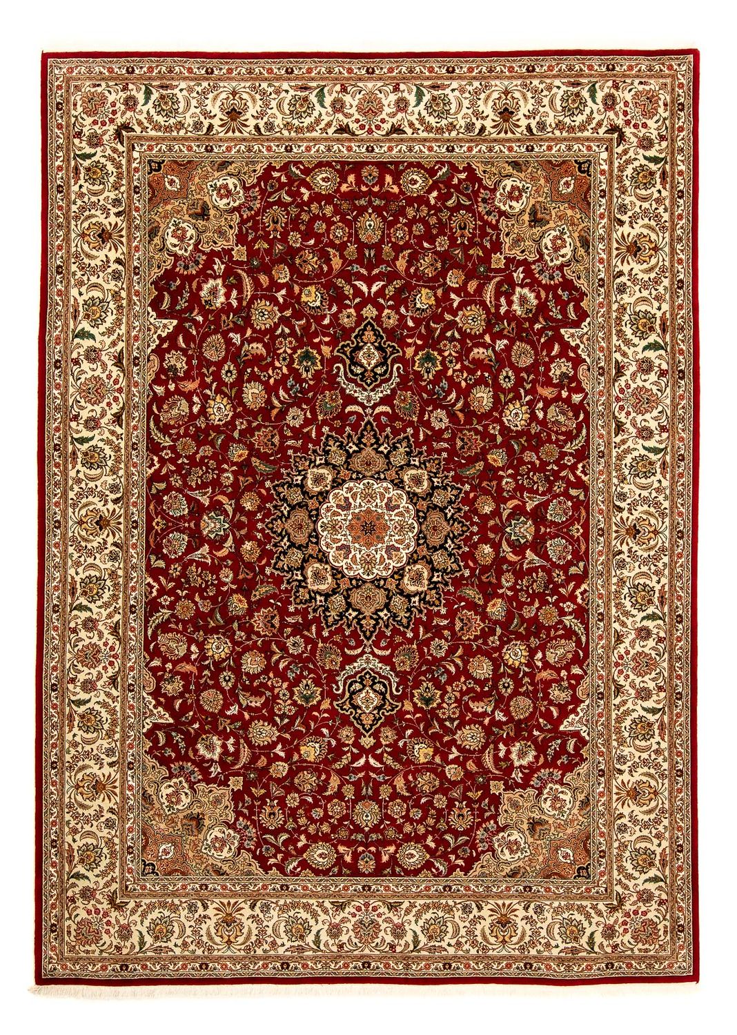 Persisk matta - Tabriz - Royal - 348 x 252 cm - mörkröd