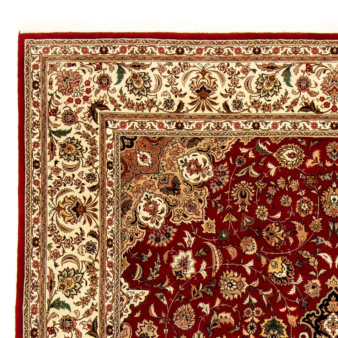 Persisk matta - Tabriz - Royal - 348 x 252 cm - mörkröd