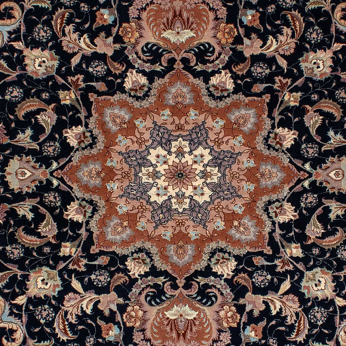 Persisk matta - Tabriz - Royal - 200 x 155 cm - mörkblå
