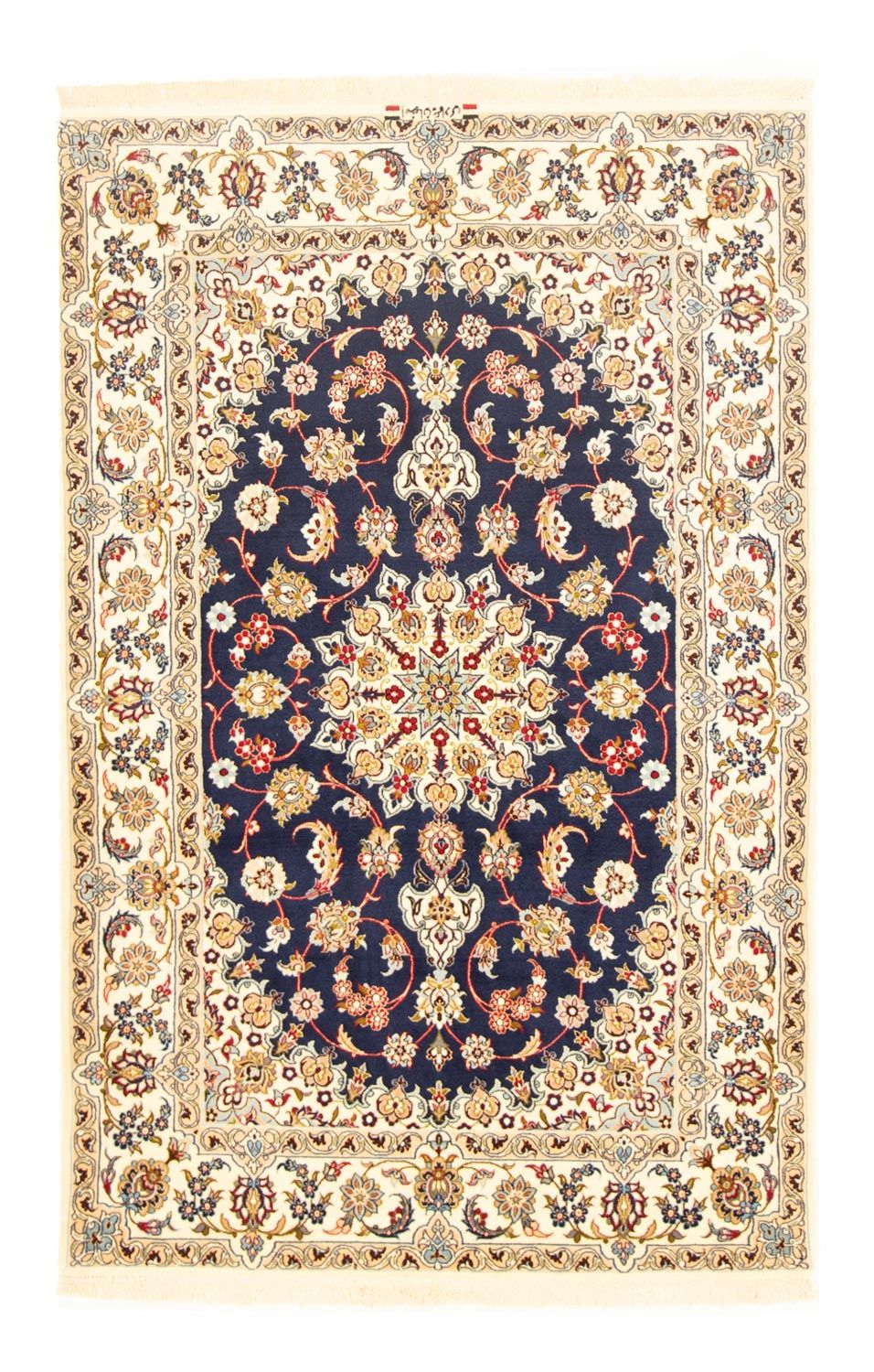 Persisk matta - Isfahan - Premium - 171 x 108 cm - mörkblå