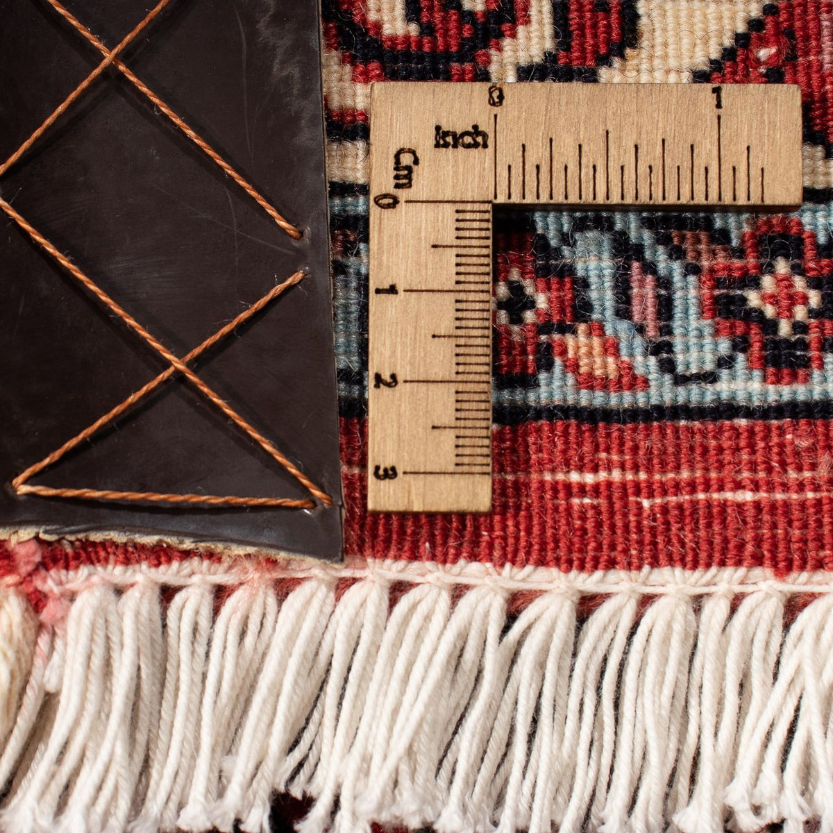 Persisk matta - Bijar - 299 x 202 cm - mörkröd