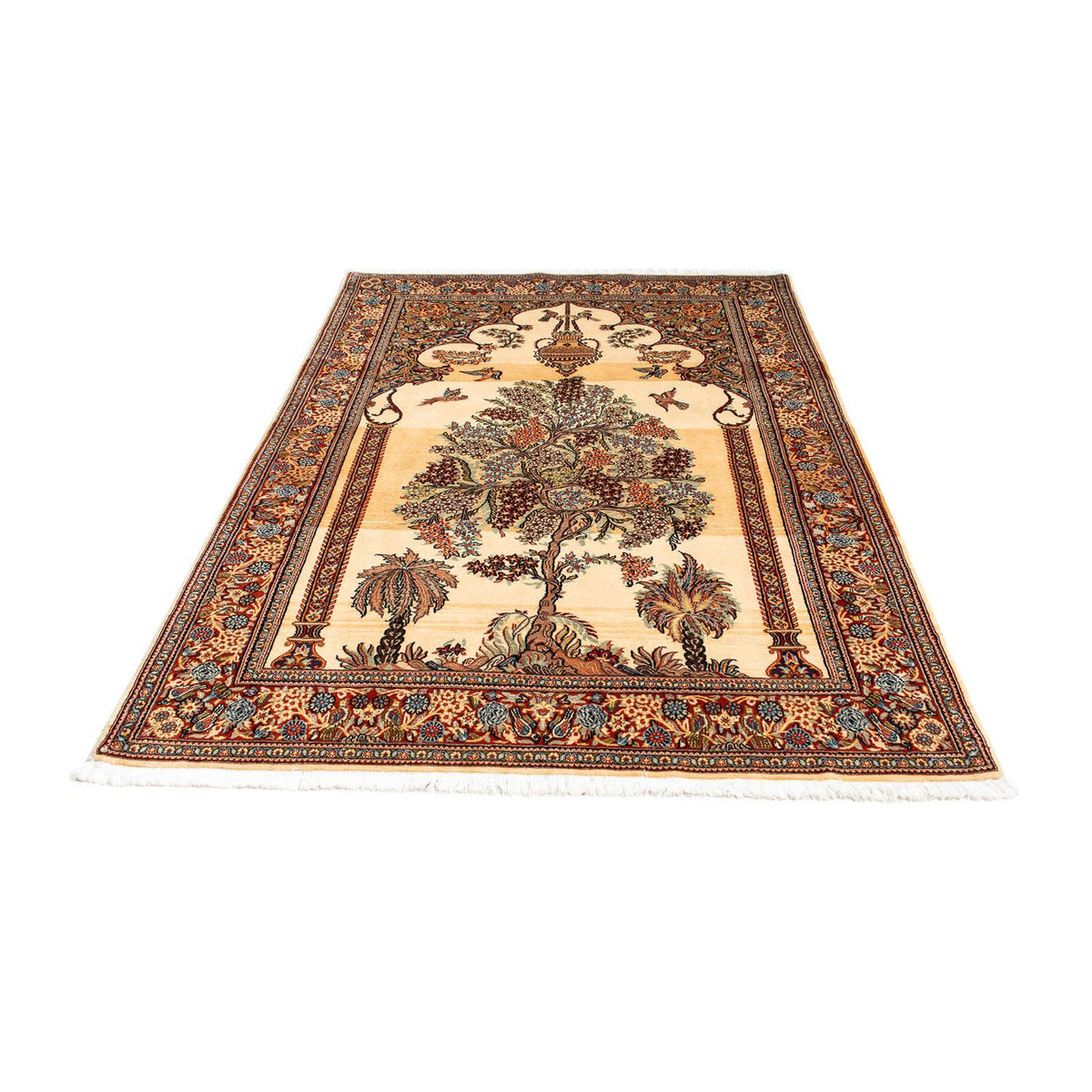 Persisk matta - Ghom - 210 x 135 cm - beige