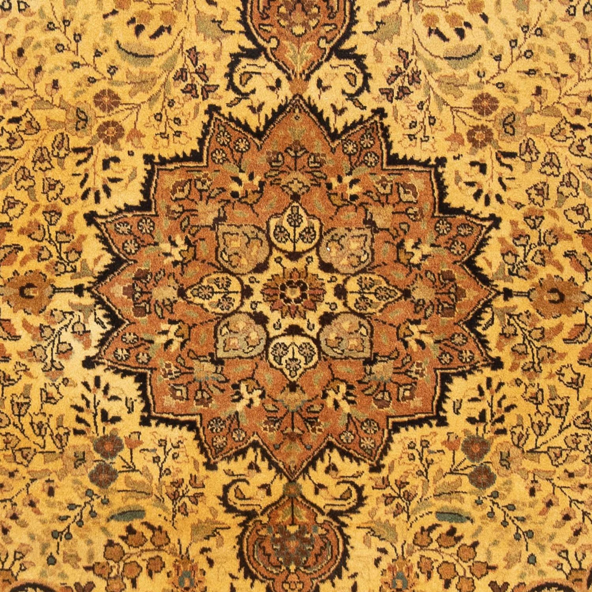 Persisk matta - Tabriz - 205 x 154 cm - brun