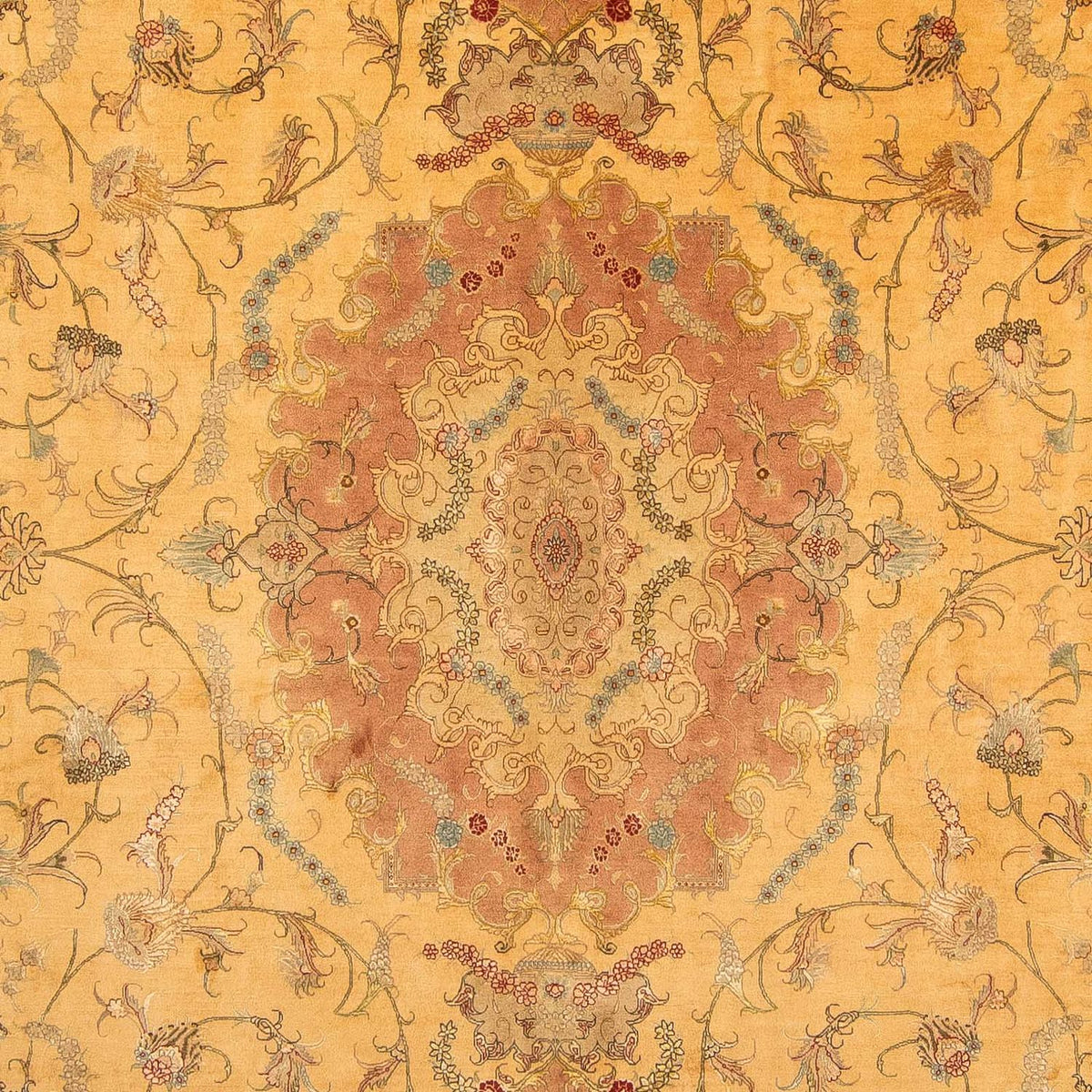 Persisk matta - Tabriz - Royal - 398 x 306 cm - guld