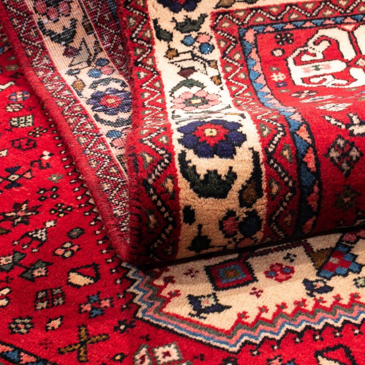 Persisk matta - Nomadic - 157 x 105 cm - mörkröd