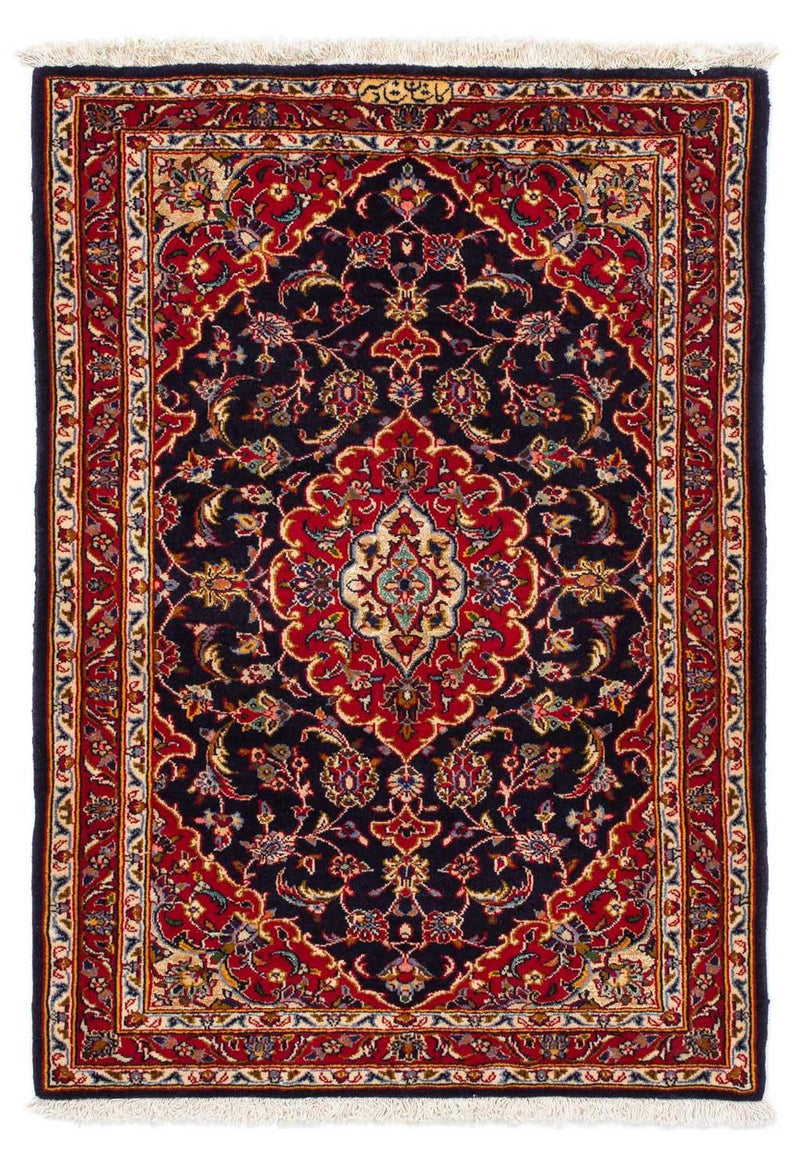 Persiska mattor - Keshan - 116 x 78 cm - mörkblå