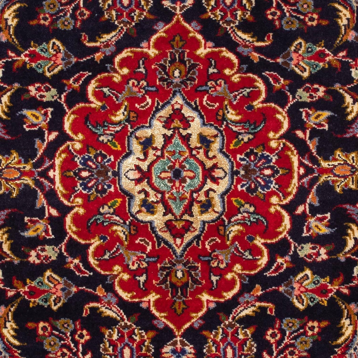 Persiska mattor - Keshan - 116 x 78 cm - mörkblå