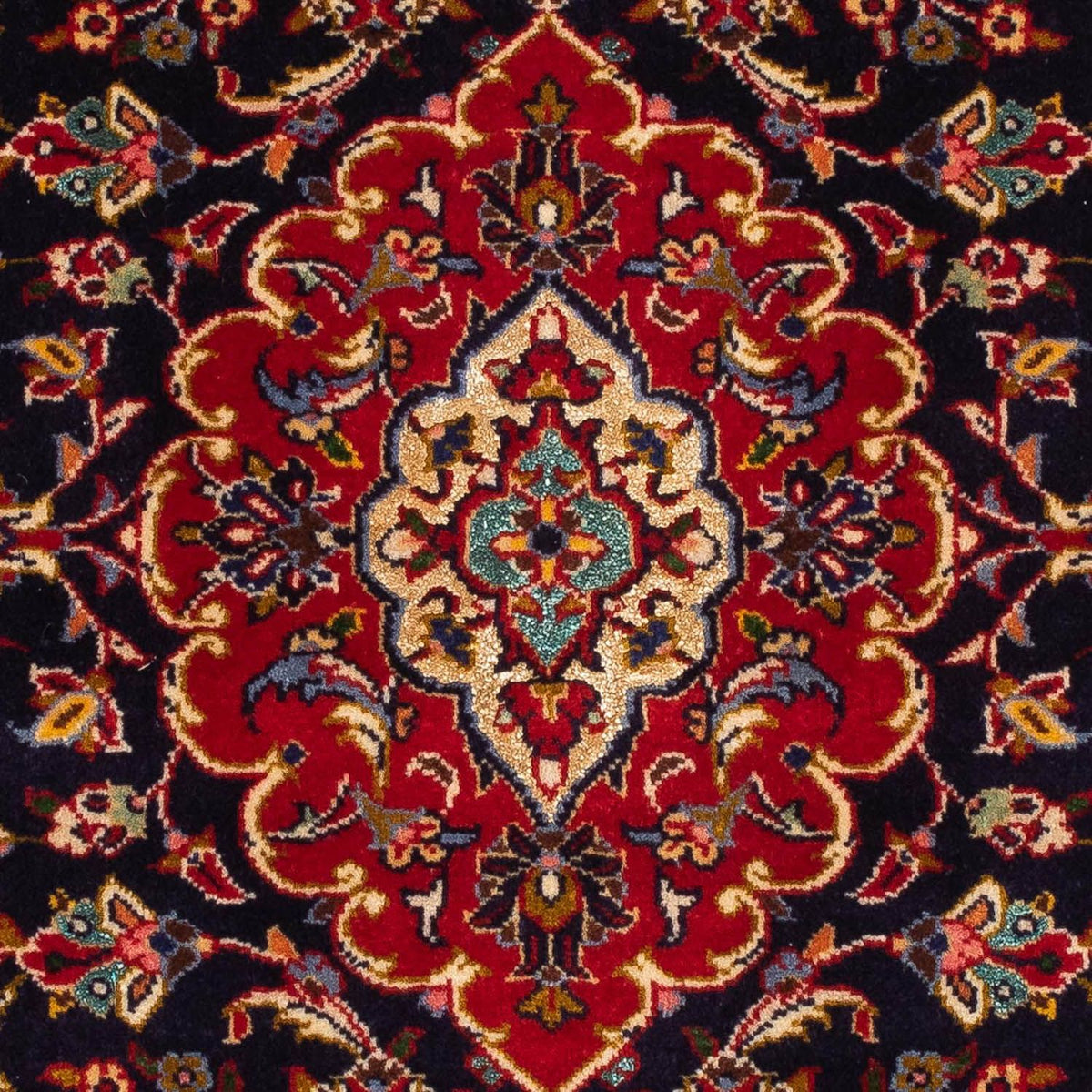 Persiska mattor - Keshan - 118 x 80 cm - mörkblå